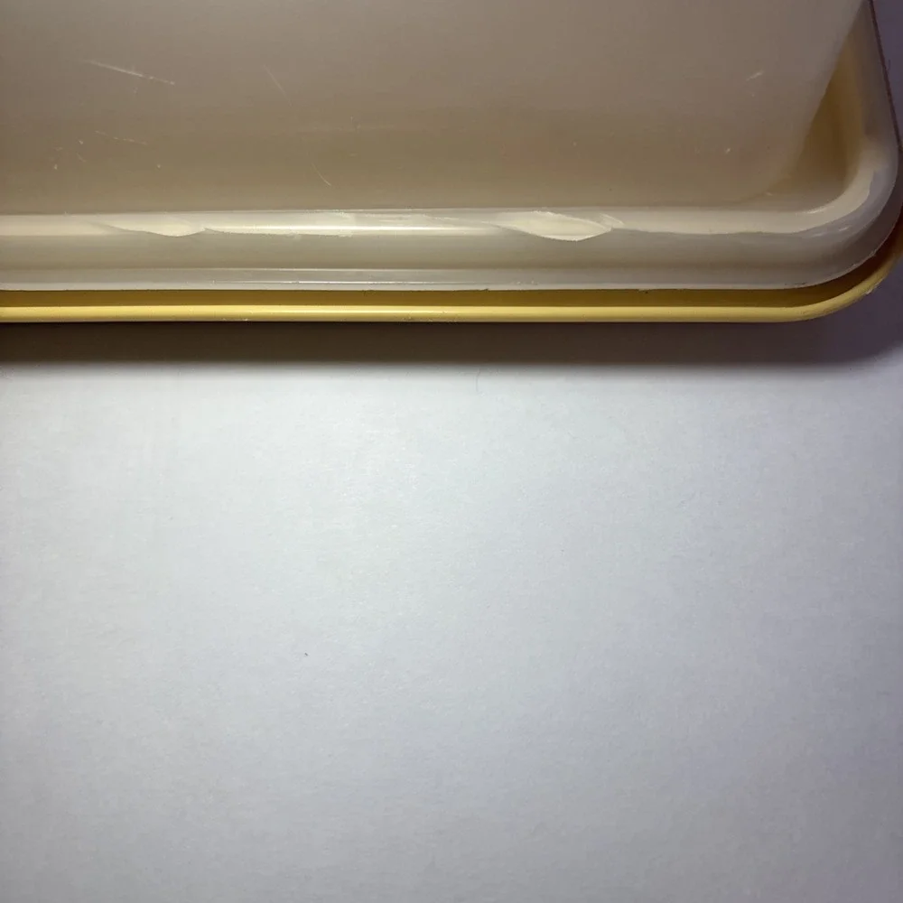 Tupperware Rectangular Cake Taker W/Handle Gold 15